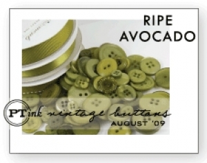 Ripe Avocado Vintage Buttons