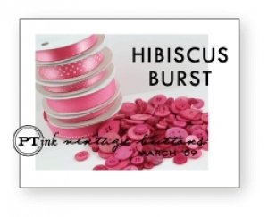 Hibiscus Burst Vintage Buttons