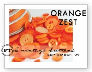 Orange Zest Vintage Buttons