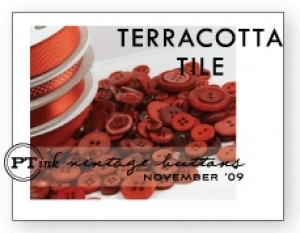 Terracotta Tile Vintage Buttons