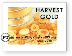 Harvest Gold Vintage Buttons