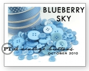 Blueberry Sky Vintage Buttons