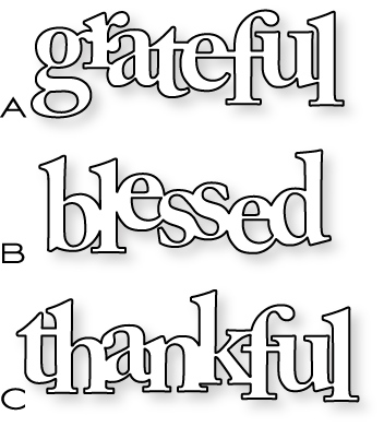 papertrey ink counting my blessings die collection set of 3