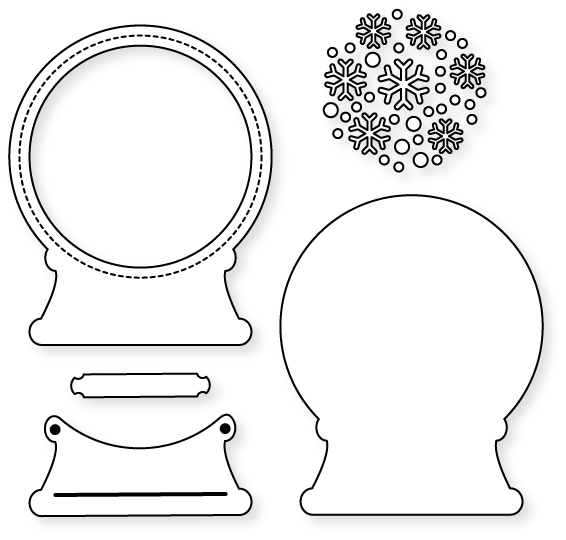 Papertrey Ink Shaker Shapes Snow Globe Die Papertrey Ink