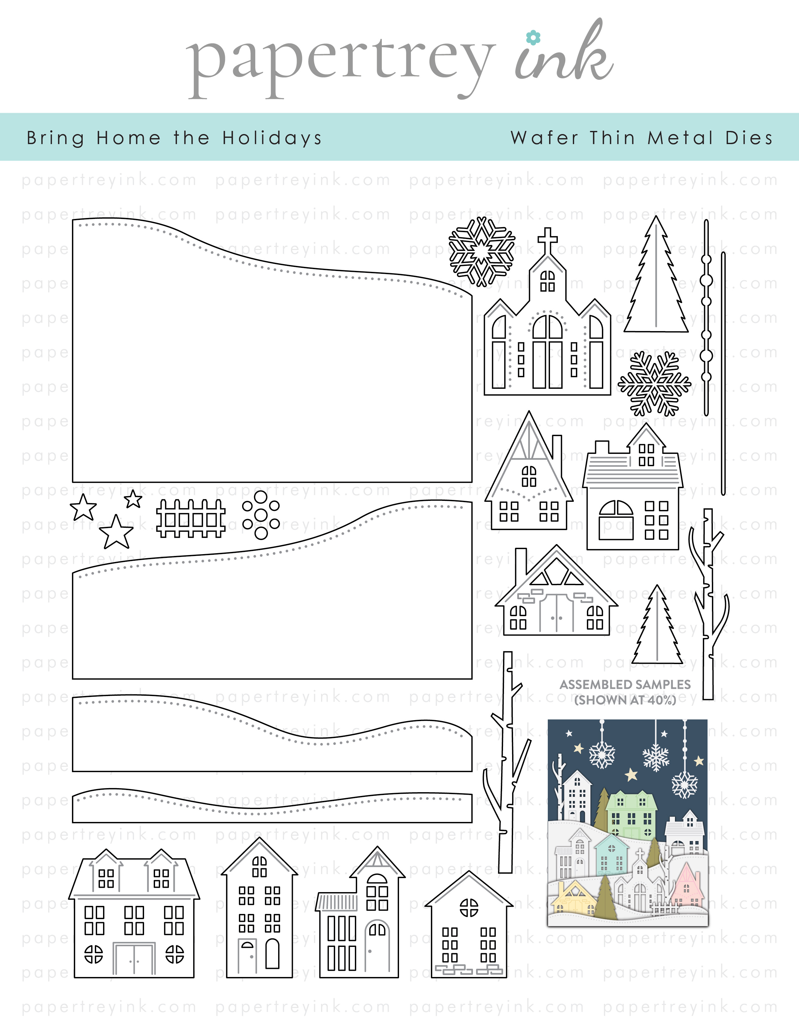 Papertrey Ink - Bring Home the Holidays Die