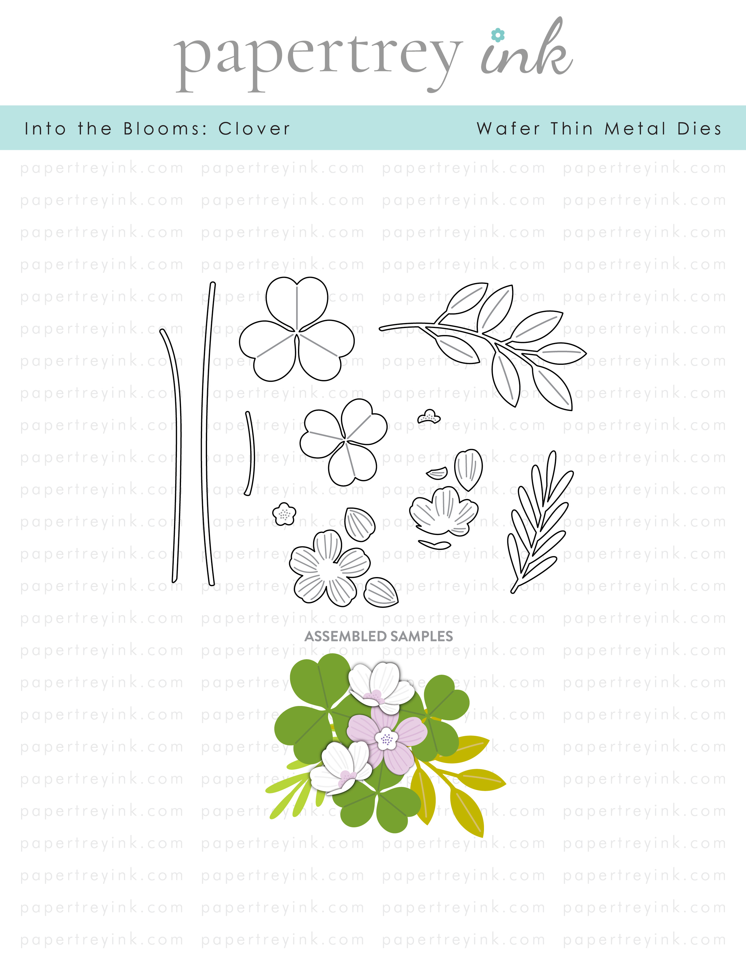 Papertrey Ink - Into the Blooms: Clover Die