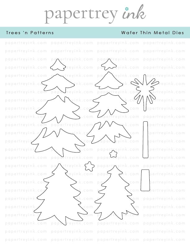 Papertrey Ink - Trees 'n Patterns Die