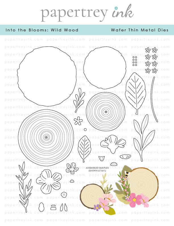 Papertrey Ink - Into the Blooms: Wild Wood Die