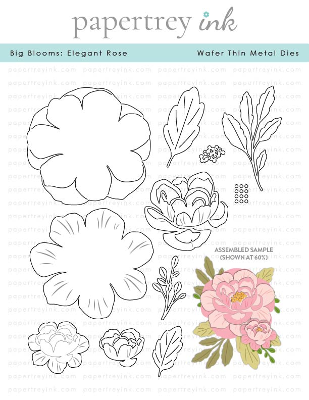 Papertrey Ink - Big Blooms: Elegant Rose Die
