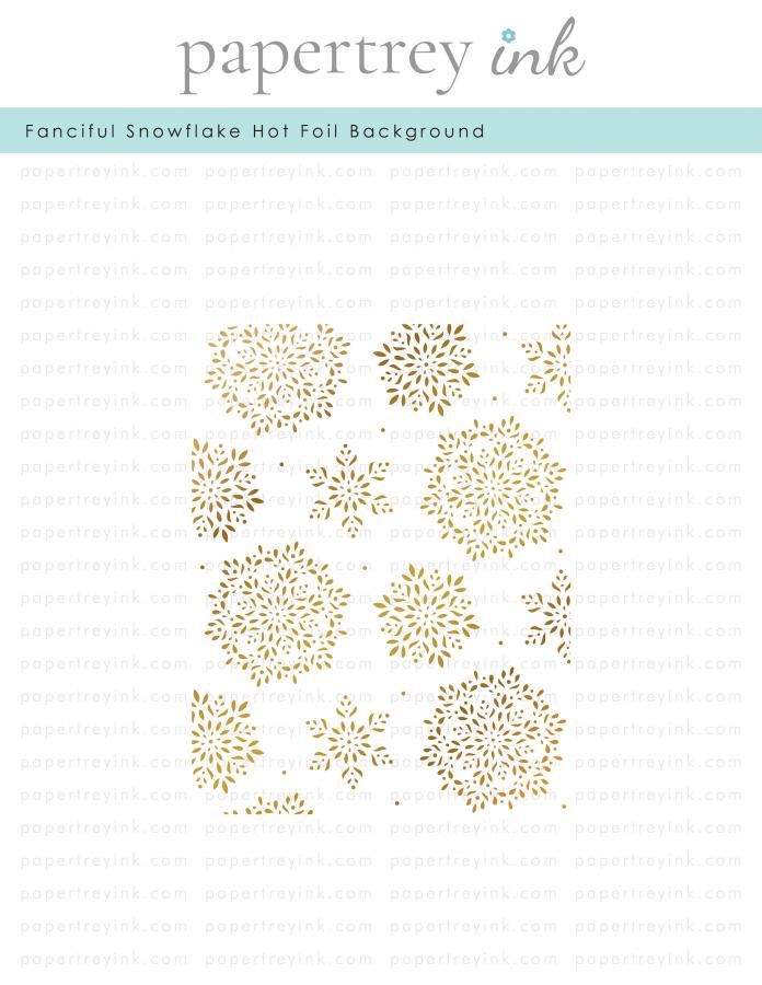 Fanciful Snowflake Background Hot Foil Plate