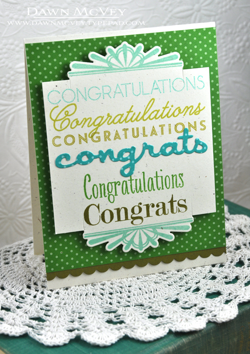 Papertrey Ink - Wonderful Words: Congrats Die