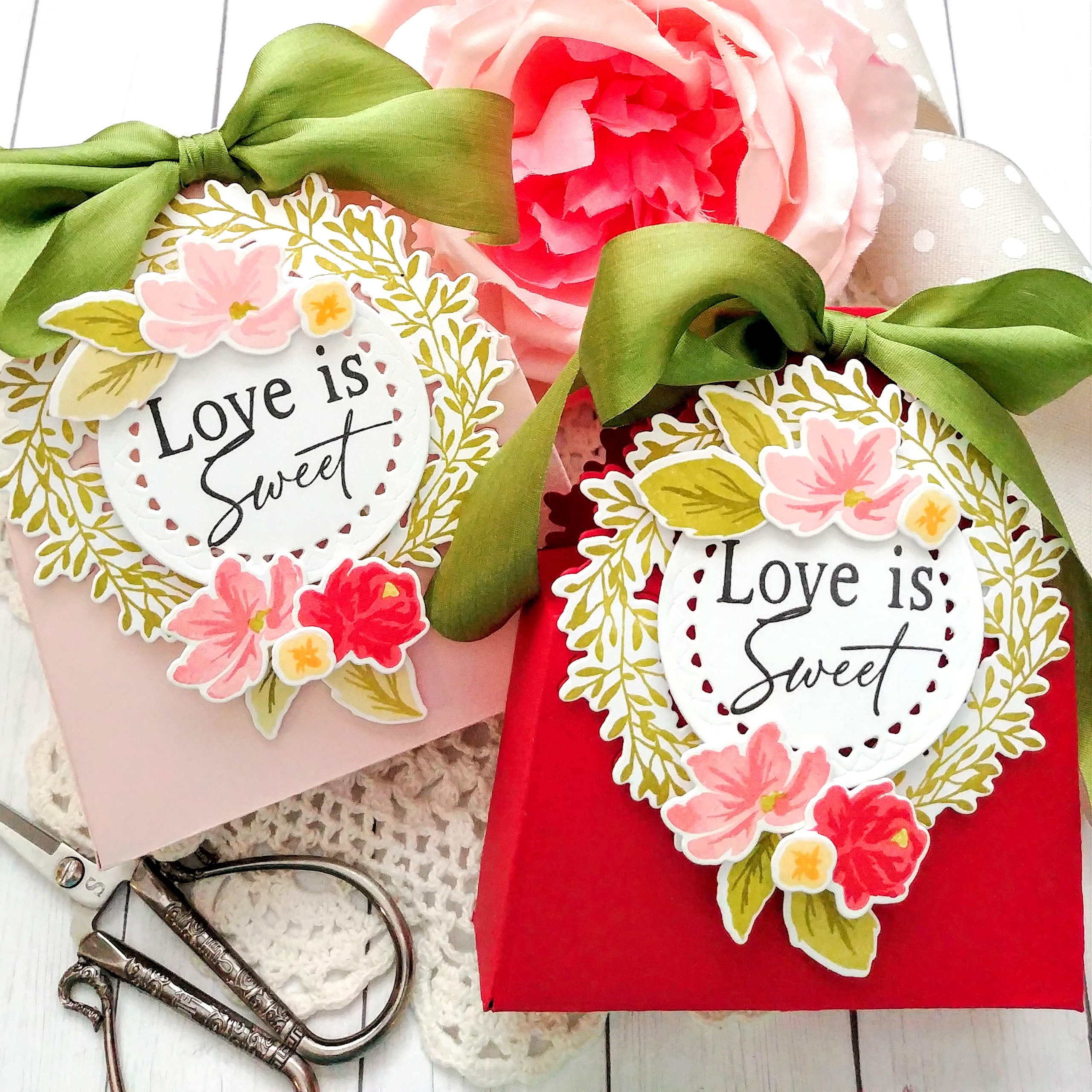 Wreath Favor Box Sentiments Stamp Set