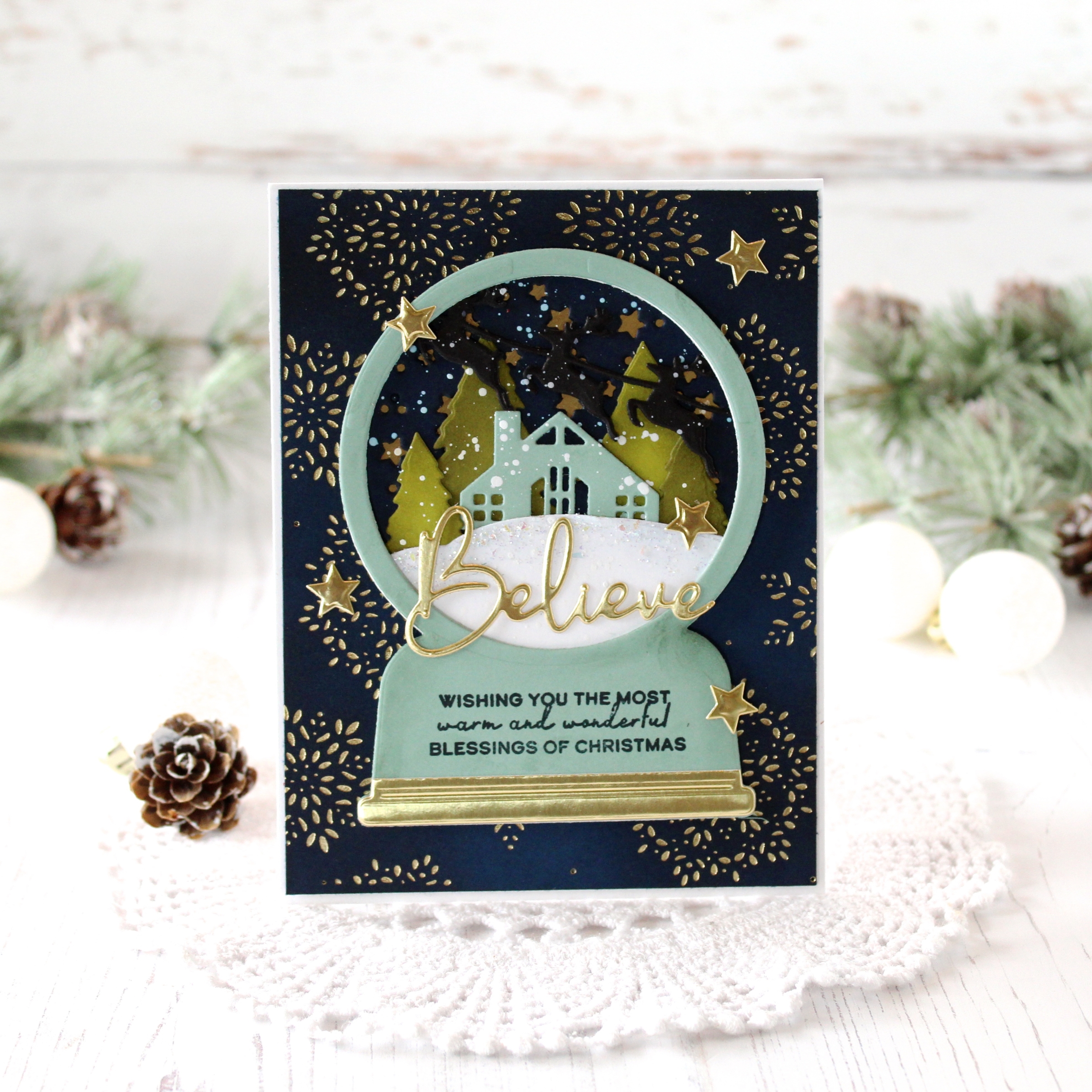 Winter Globes Sentiments Mini Stamp Set
