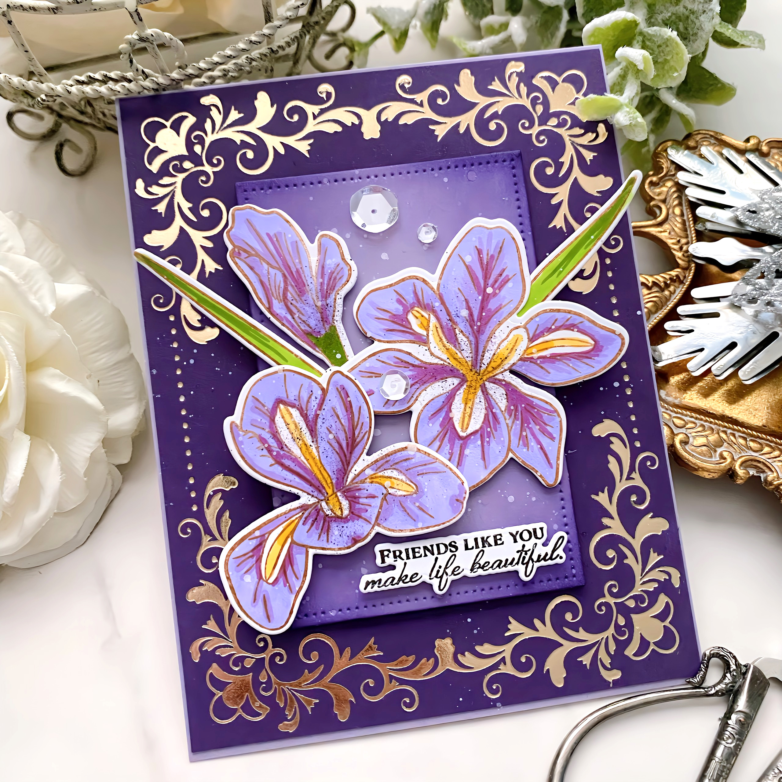 Winter Iris Stamp Set