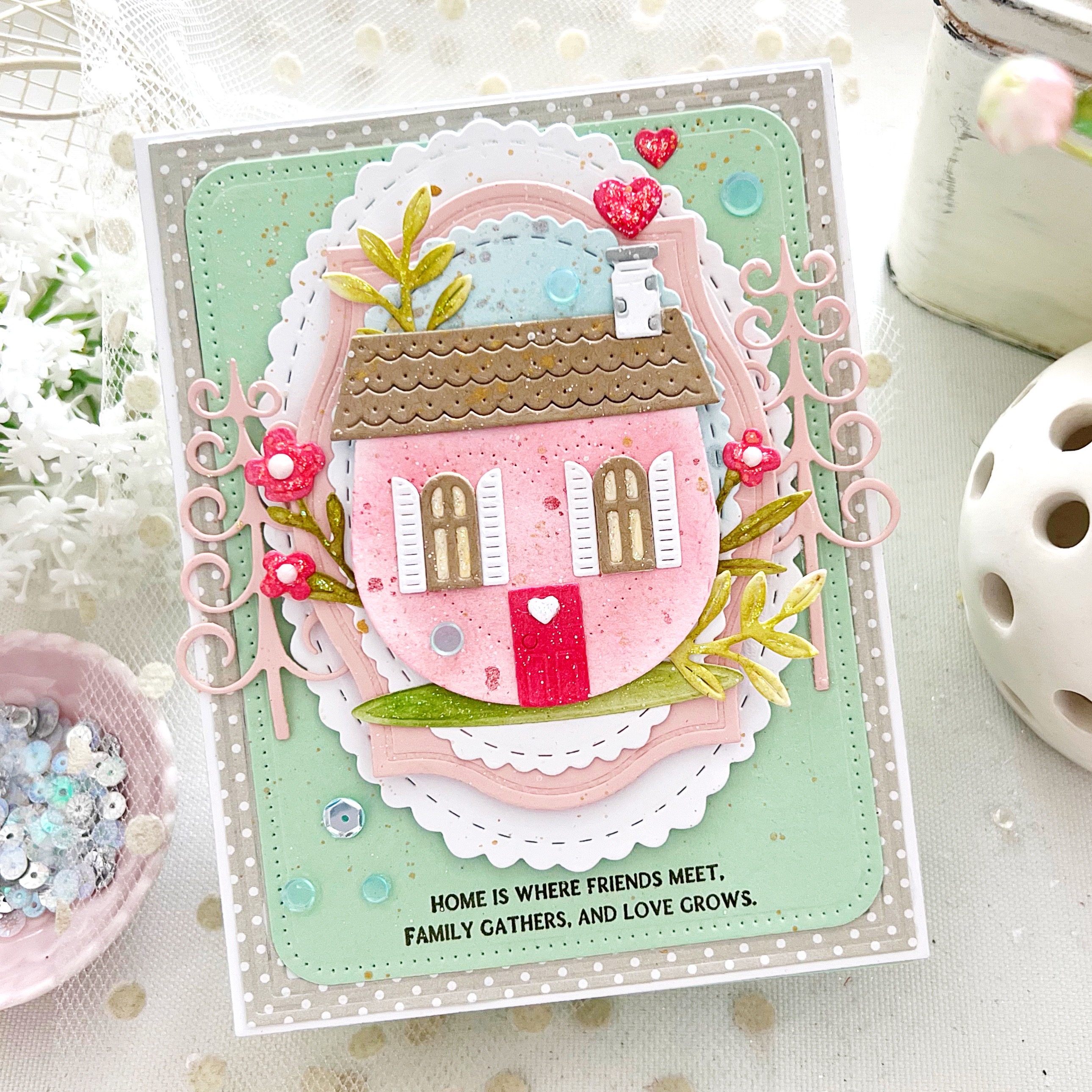 Home is Where the Heart Is Sentiments Mini Stamp Set