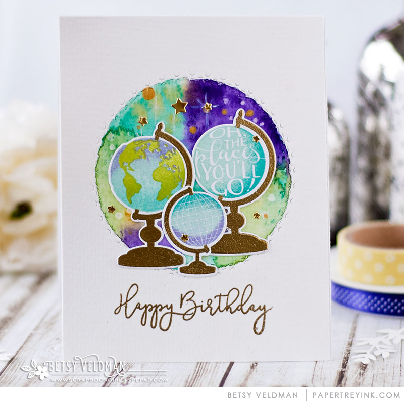 Glorious Globes Basics Stamp Set Papertrey Ink Clear Stamps Dies Paper Ink Kits Ribbon