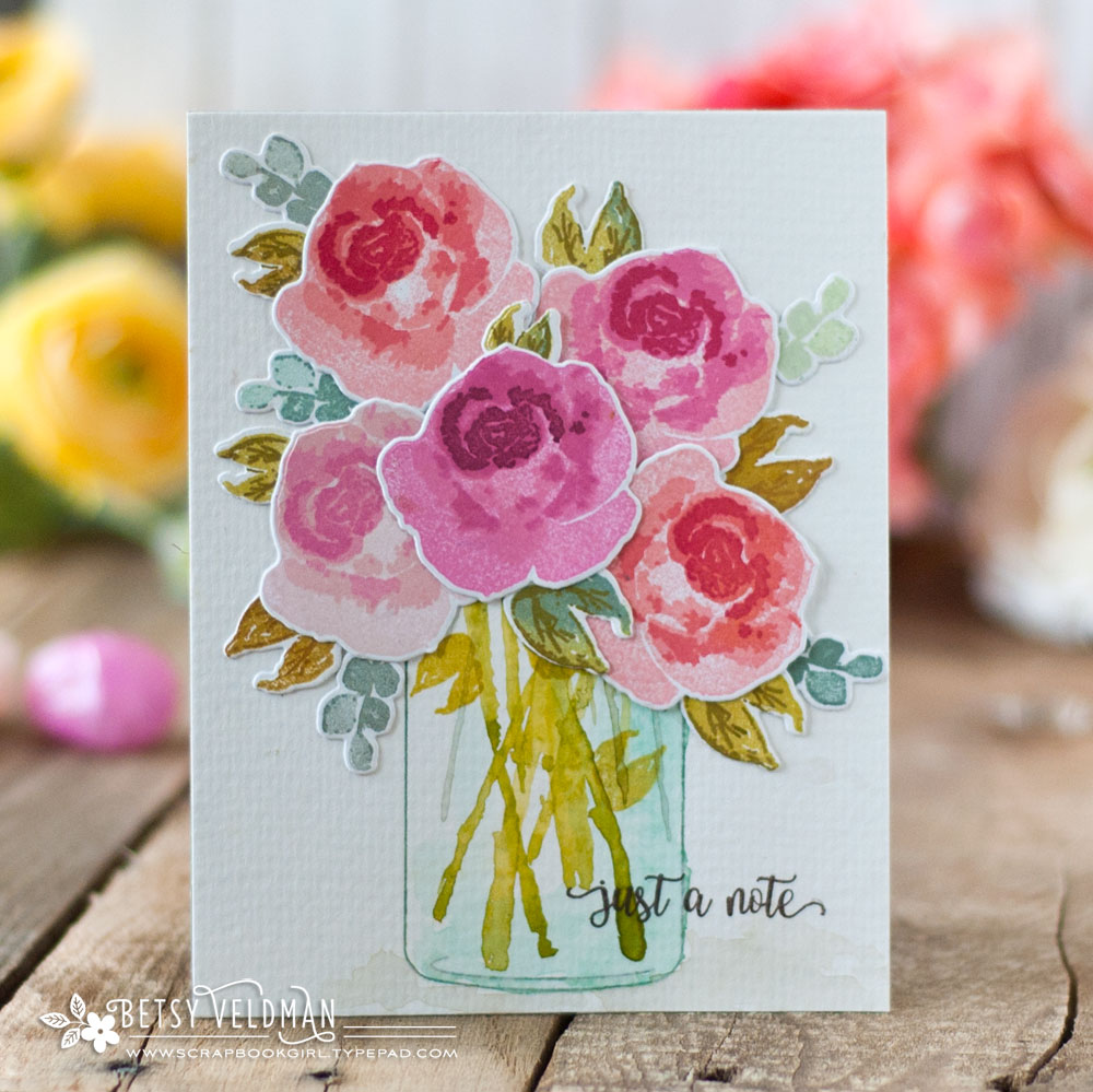 Watered Rose Stamp Set & Die Collection