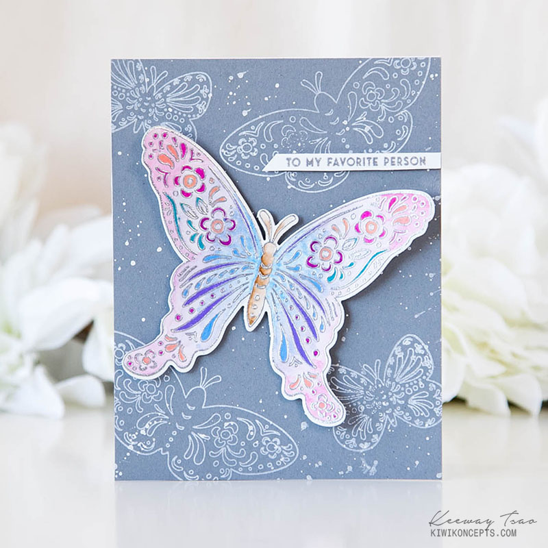 Daily Special - Butterfly Folk Outline Stamp Set + Die