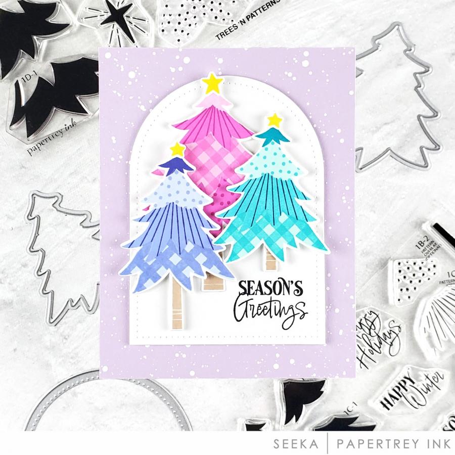 Papertrey Ink - Trees 'n Patterns Stamp Set