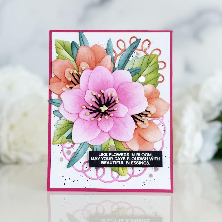 Papertrey Ink - Into the Blooms: Radiant Florals Die