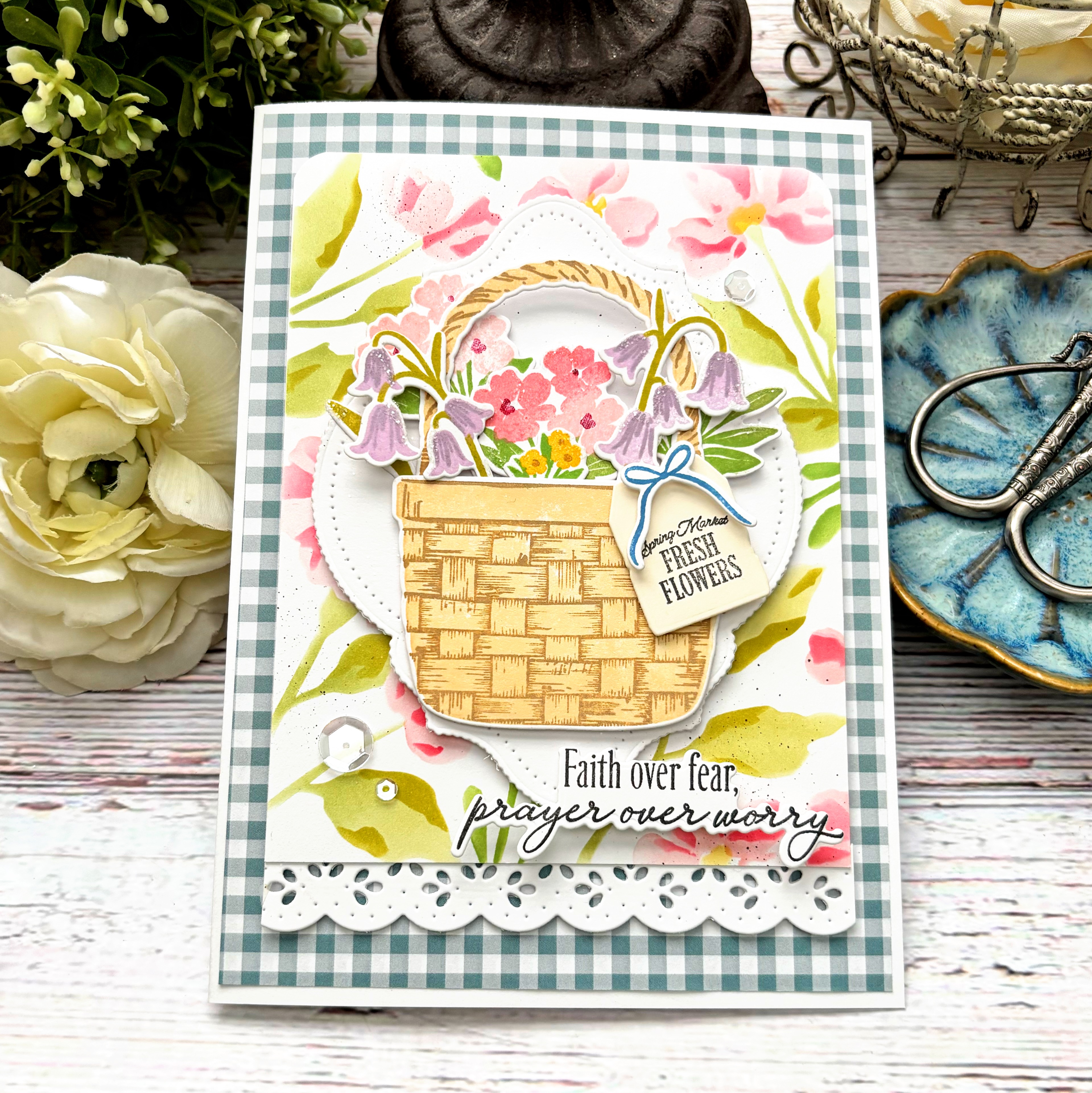 Basket of Blooms Die