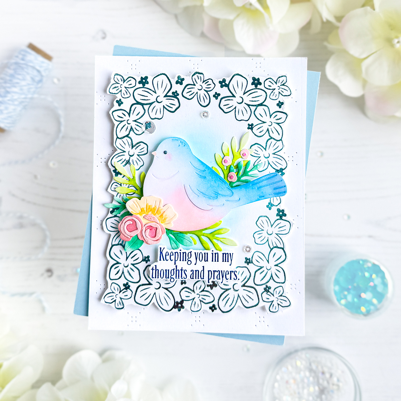 Framed in Flowers Hot Foil Plate