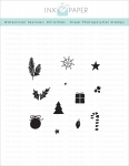 Watercolor Textures: Christmas Mini Stamp Set