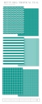 Bitty Big: Tropical Teal Color Collection (24 sheets)