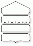 Papertrey Ink - Journal Card Borders Die