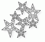 Papertrey Ink - Small Sketched Stars Die