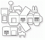 Papertrey Ink - Petite Places: City Station Die