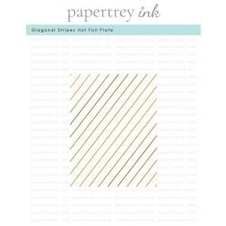 Diagonal Stripes Hot Foil Plate