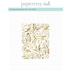 Ornamental Swirl Hot Foil Plate
