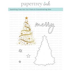 Sparkling Tree Hot Foil Plate + Coordinating Die