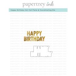 Happy Birthday Hot Foil Plate + Coordinating Die