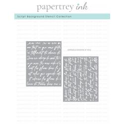 Script Background Stencil Collection (set of 2)