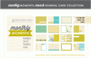 Monthly Moments: March Journal Card Paper Collection Monthly Moments: March Journal Card Paper Collection