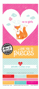 Love You to Pieces: Fox Envelope Wraps paper pad Love You to Pieces: Fox Envelope Wraps paper pad