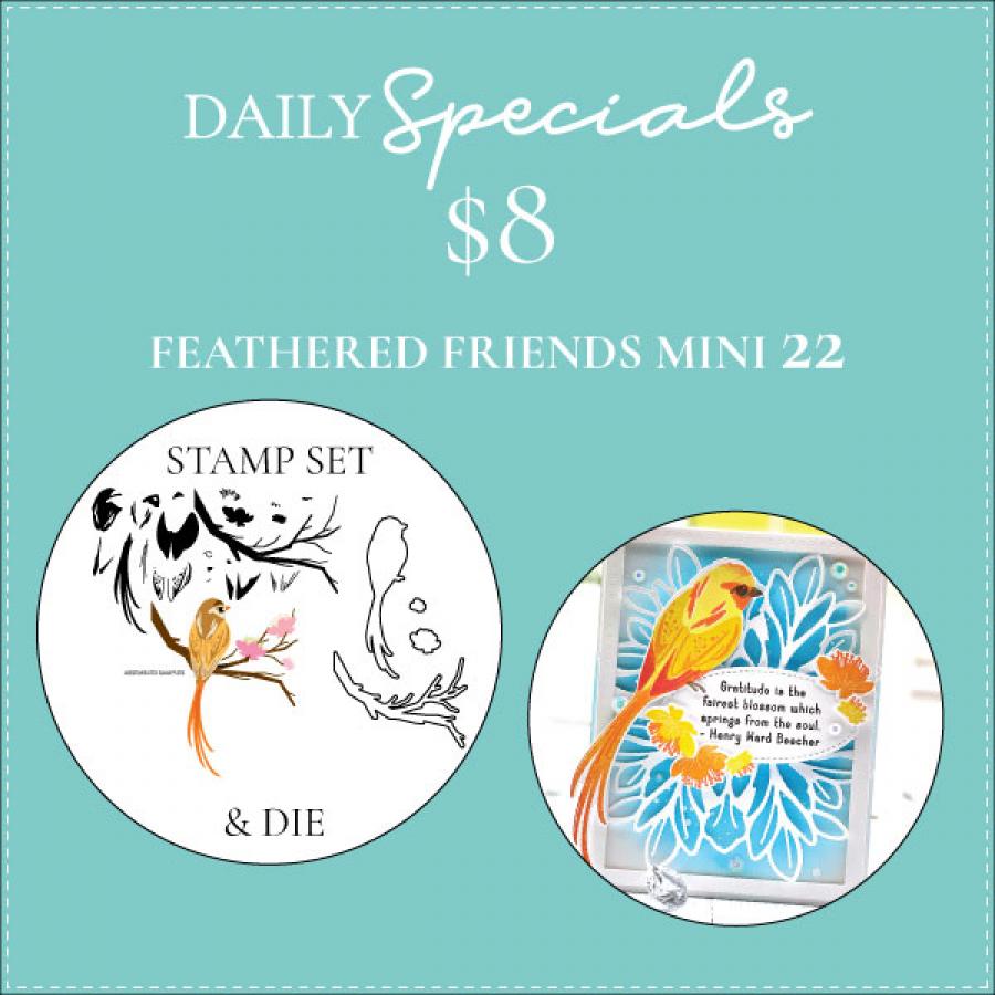 Daily Special - Feathered Friends Mini 22 Stamp Set + Die