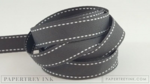 Smokey Shadow 5/8" Saddle Stitch Ribbon (5 yards) Smokey Shadow 5/8" Saddle Stitch Ribbon (5 yards)